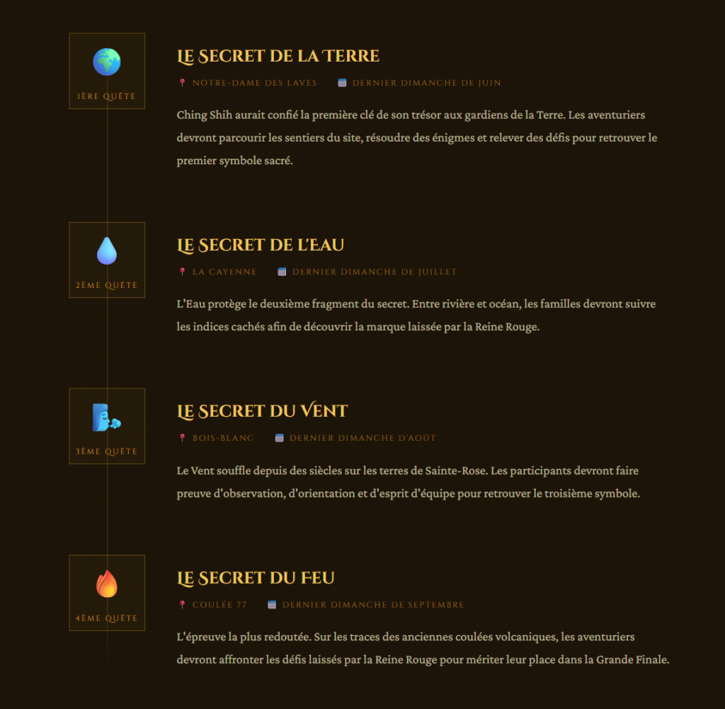 Les 4 quetes de la reine rouge